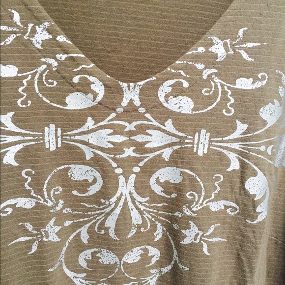 Vintage Brown Graphic T-shirt with silver design - Picture 2 of 3