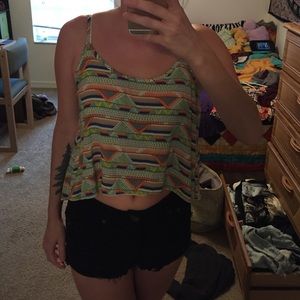 Aztec crop top