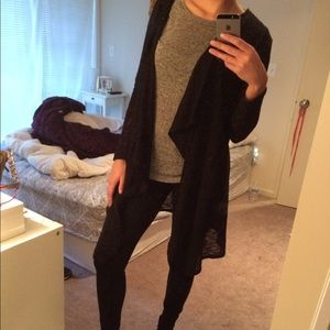 Black Waterfall Cardigan