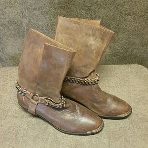 ABS LEATHER BOOTS SZ 9