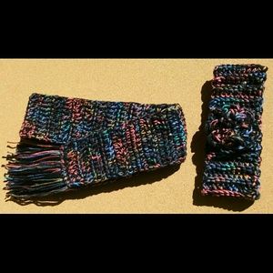 Crocheted Scarf and Headband Set