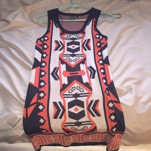 NWOT Warm Aztec Dress