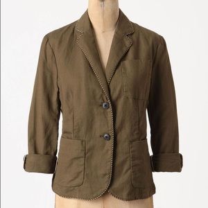 ✨Anthropologie dark green blazer
