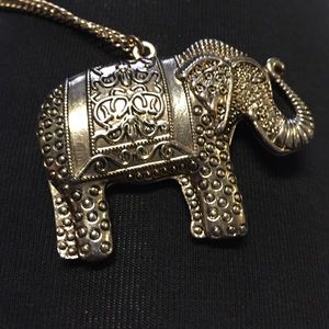 Long elephant chain necklace