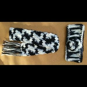 Crocheted Scarf and Headband Set