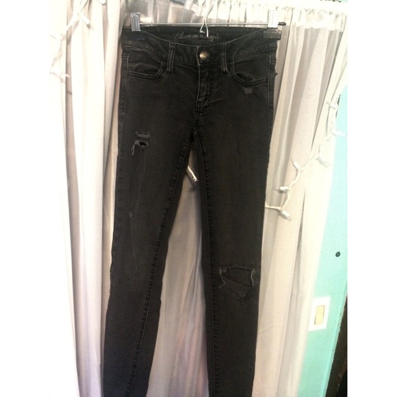 AE Grey Ripped Jeans