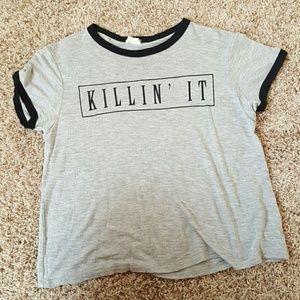 Killin it tshirt crop top