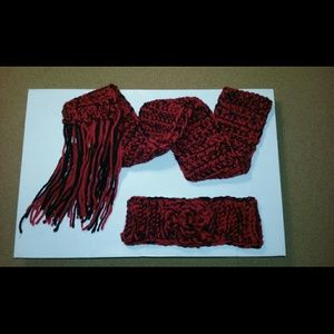Crocheted Scarf and Headband Set