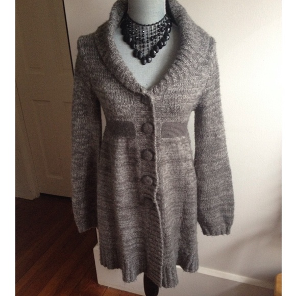 Lapis Sweaters - Long Grey Cardigan