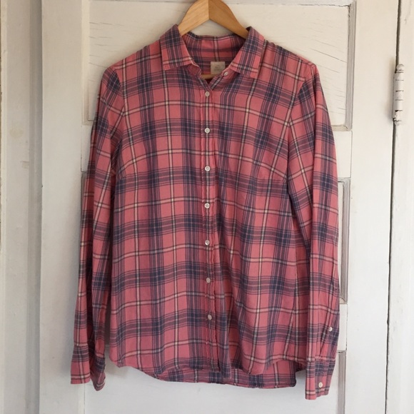 J. Crew Pink Flannel Shirt