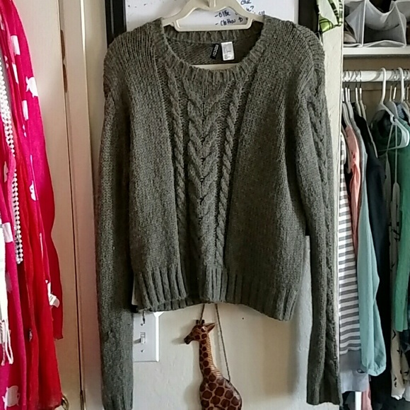 Warm, green knit sweater