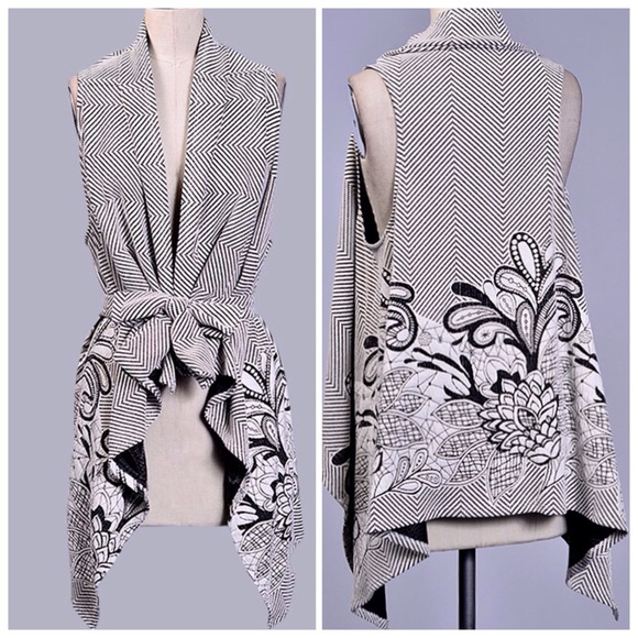 Jackets & Blazers - Floral Jacquard Vest