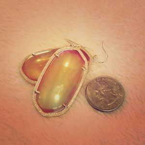 Kendra Scott mandarin iridescent earrings