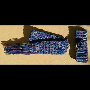 Crocheted Scarf and Headband Set