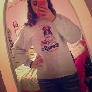 Beagle dog grey sweatshirt