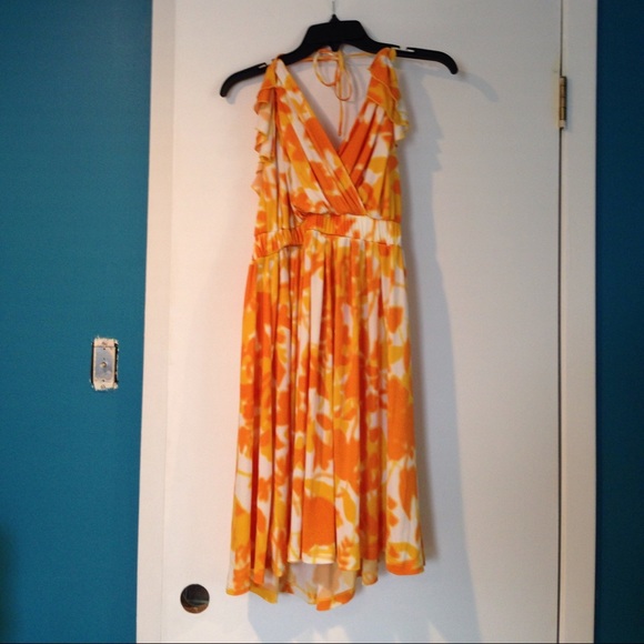 Calvin Klein tie neck dress