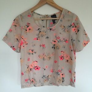 Fun & Flirt sheer floral top