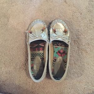 Casual but cute gold loafers from Madden Girl.