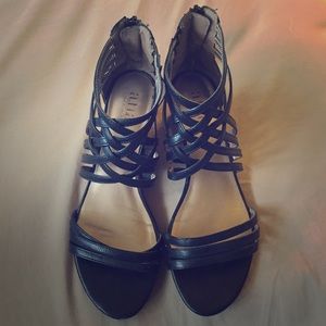 NWOT Black Gladiator Sandals with Heel