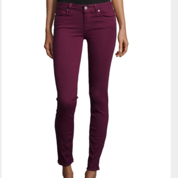 Paige Skyline skinny jeans in Wine