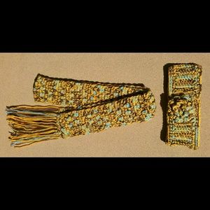 Crocheted Scarf and Headband Set