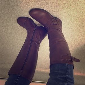 Brown fall boots