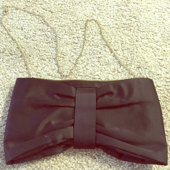 Black bow tie purse