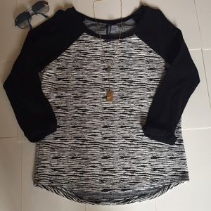 Black and white sweater