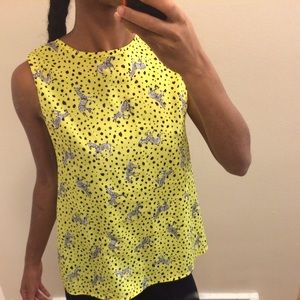 Zebra print open back tank