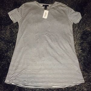 Black and White striped t-shirt dress