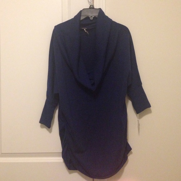 Dark Blue Cow Neck shirt !!Sale!!