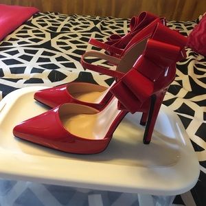 Red patent leather now Mary Janes