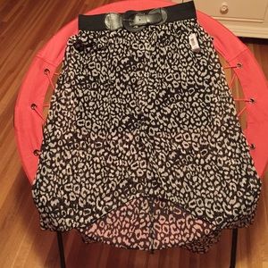 Brand new cheetah print high low skirt!