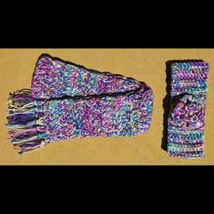 Crocheted Scarf and Headband Set