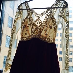 Free People V For Victorian Velvet Mini Dress
