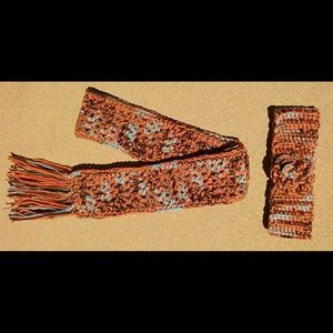 Crocheted Scarf and Headband Set