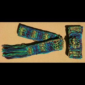 Crocheted Scarf and Headband Set