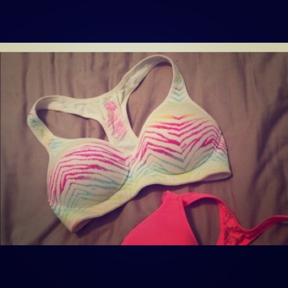 PINK push-up yoga bra