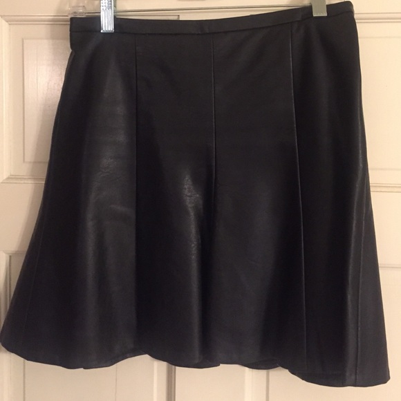 Black leather skirt