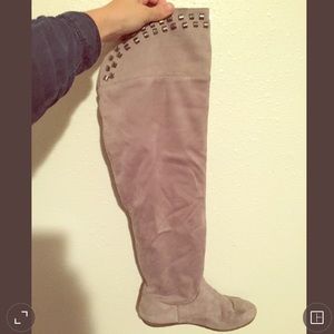 Suede over the knee boots