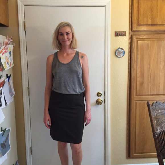 Chocolate brown pencil skirt
