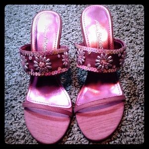 beautiful pink sandals