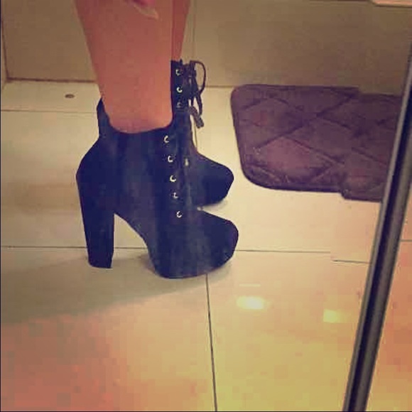 Sold ‼️More photos for black suede booties - Picture 1 of 3