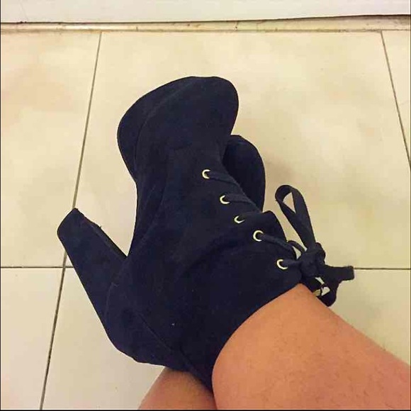 Sold ‼️More photos for black suede booties - Picture 2 of 3
