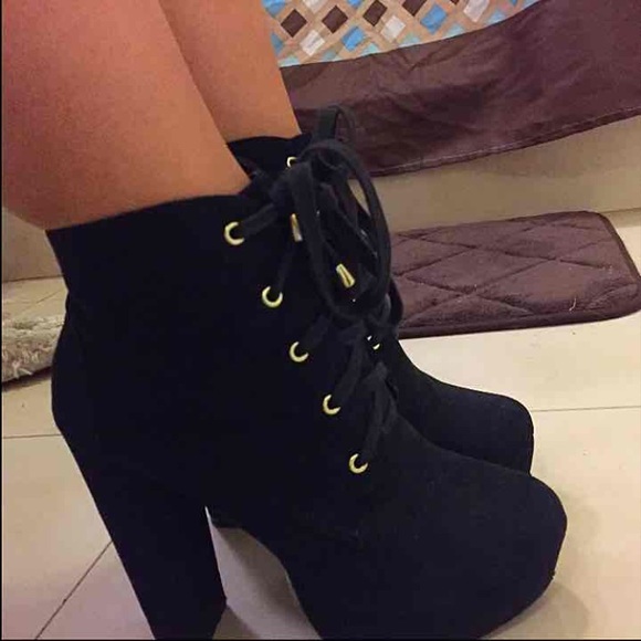 Sold ‼️More photos for black suede booties - Picture 3 of 3