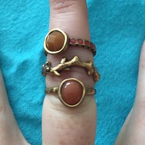 Set of 3 lucky brand rings