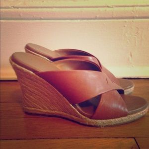 Banana Republic Leather Wedge Sandals