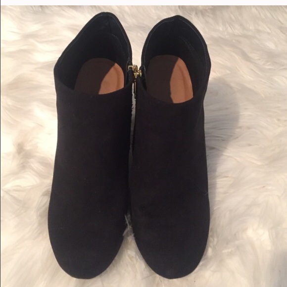 Black suede booties