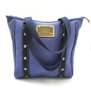 Louis Vuitton Blue Antigua Tote Bag