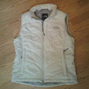White North Face down vest